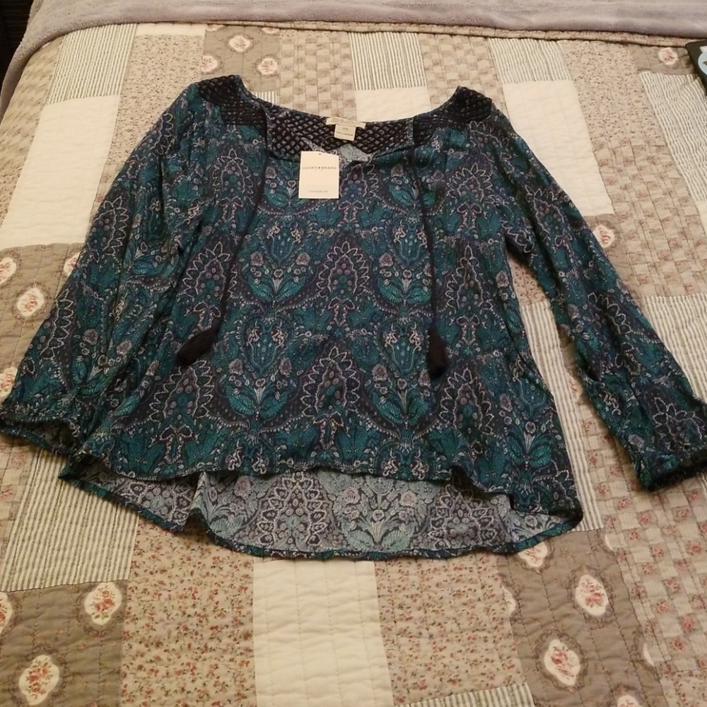 NWT Lucky Brand Peasant Top